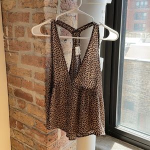 NWOT Leopard Racerback Tank